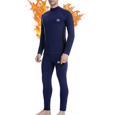 Abbildung von MEETWEE Herren Termal içlik erkek fonksiyonel iç çamaşırı SETI Base Layer Set, Blau, XL EU