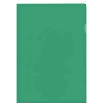 Abbildung von Kangaro K 34007 PP Kunstoff Aktenhülle/Plastikhülle DIN A4 genarbt Transparent Grün extra stark (120 µ), 31x21.6x0.4
