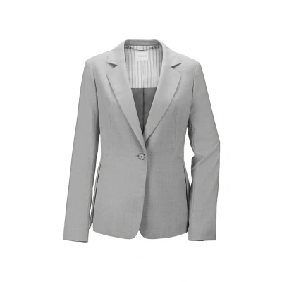 Abbildung von Madeleine Einreihiger Blazer, Damen, Größe: 34, Stone gray melange