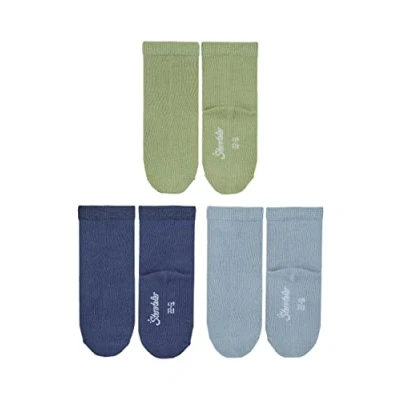 Abbildung von Sterntaler Baby Jungen 3er Pack Uni Bambus Söckchen, blau, 17 18