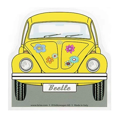 Abbildung von BRISA VW Collection Volkswagen Polycarbonat EIS Kratzer Scheiben Schaber Reif Schnee Entferner Winter Auto Zubehör im Käfer Design (Front/Gelb)