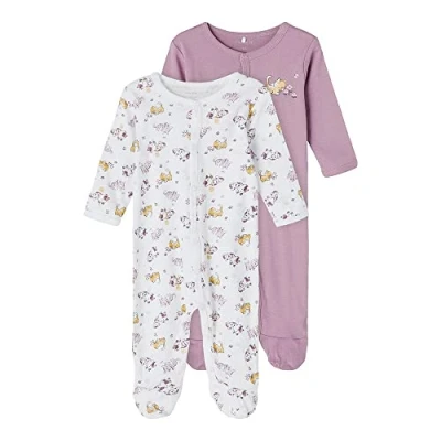 Abbildung von Name it Nbfnightsuit CAT 2 PACK Strampler für Kinder, Größe: 92, Purple