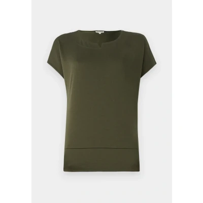 Abbildung von TOM Tailor MIX CREW NECK Tshirt print, Damen, Größe: XL, Deep forest green
