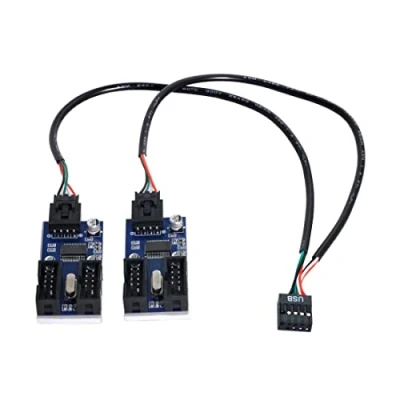 Abbildung von chenyang USB 2.0 Frontpanel Header 9/10Pin 1 auf 4 HUB Mainboard Verlängerungsadapter Splitterkabel