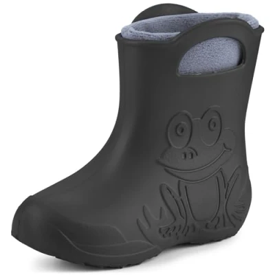 Abbildung von Ladeheid Gummistiefel für Kinder, Größe: 24 25, Carbone/grey Schuhe