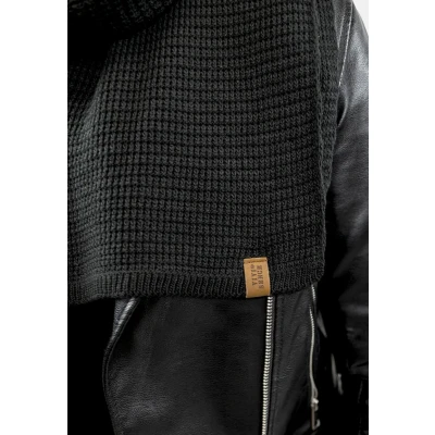 Abbildung von VIVISENCE Damen Winter Schal Aus Modischer Gemütlich Wärmendem Garn Kalte Wintertage Frauen Elegante Trendiger Und Sportliche Outfits Herbst Modell 7041S, Schwarz,Einheitsgröße