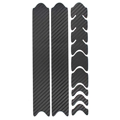 Abbildung von AlphaShield Fahrrad Rahmenschutz Kettenstreben Schutz Folie Aufkleber Rahmen Carbon MTB BMX Lackschutz K099 (Carbon Schwarz)