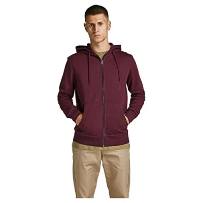 Abbildung von JACK &amp; JONES Herren JJEBASIC Sweat Zip Hood, Port Royale/REG, XXXL