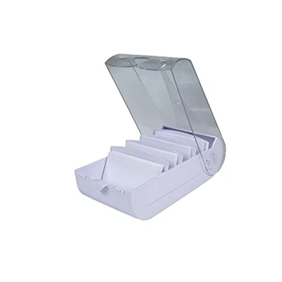 Abbildung von Exacompta 5346423D Lernkartei Bunnybox Malve DIN A7 quer inklusive 100 Karteikarten. Originelle Karteikartenbox zum einfachen Vokabeln lernen dank 5 Fächer Lernsystem für 600 Karteikarten