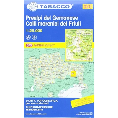 Abbildung von Prealpi Carniche e Giulie del Gemonese: Wanderkarte Tabacco 020. 1:25000 (Carte topografiche per escursionisti, Band 20)