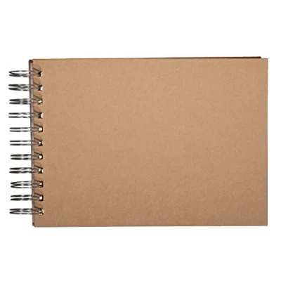 Abbildung von Rayher Spiralalbum Querformat, FSC Mix Credit, 15 Blatt 250 g/m², Einband in Kraft, extra große Spiralbindung, für kreative und persönliche Geschenkideen, 21,5x15,5cm, 73200521