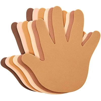 Abbildung von Baker Ross FX243 Hautfarbene Moosgummi Hand 30 Stück, Schaumstoff Hände in 6 verschiedenen Hauttönen