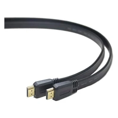 Abbildung von PremiumCord 4K High Speed ​​HDMI Flachkabel + Ethernet, 1,5 m, Kompatibel mit Video 2160P, Full HD 1080P, Deep Color, 3D, Arc, 3x geschirmt, 10, 2Gbps, vergoldete Anschlüsse, Schwarz