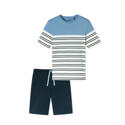 Abbildung von Schiesser Nachtwäsche Set, Herren, Größe: 50, Pacific blue