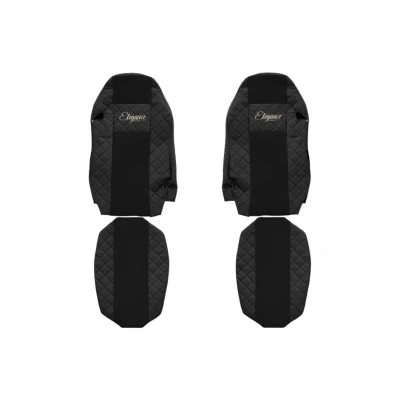 Abbildung von F CORE Elegance Q FX06 BLACK Sitzschonbezug schwarz Eco Leder, Textil