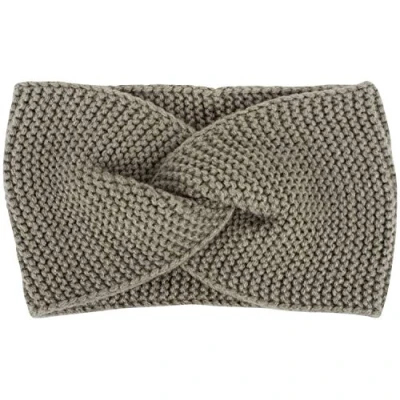 Abbildung von styleBREAKER Damen Feinstrick Stirnband mit Twist Knoten, Krausstrick Muster, warmes Winter Haarband, Headband 04026054, Farbe:Grau
