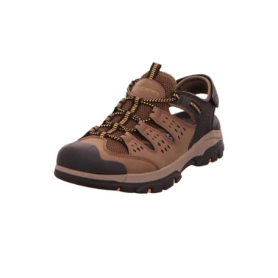 Abbildung von Skechers Herren Tresmen Menard Sandalen, Braunes schwarzes Synthetik Mesh, 42 EU