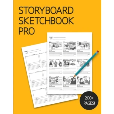 Abbildung von Storyboard Sketchbook PRO: Professional Preproduction Notebook for Directors, Film students, Animators and Creative Professionals, 8.5x11 inch, 200+ pages, 16:9 frames