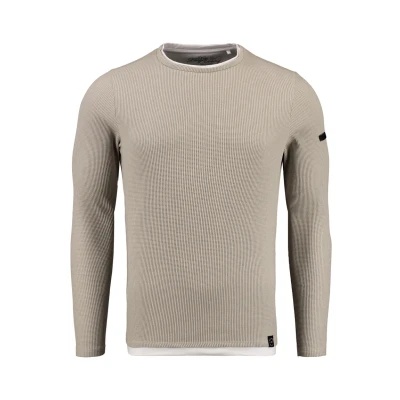 Abbildung von Key Largo Stefano Round Strickpullover, Herren, Größe: Large, Dove grey