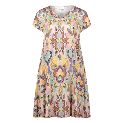 Abbildung von Vera Mont Sommer MIT ÜBERSCHNITTENEN ÄRMELN Freizeitkleid, Damen, Größe: 44, Blue yellow