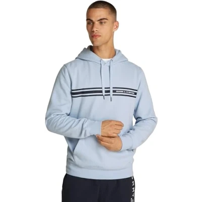 Abbildung von Tommy Hilfiger Central Chest Stripe Hoody Unisex Sweatshirt, Größe: XL, Breezy blue