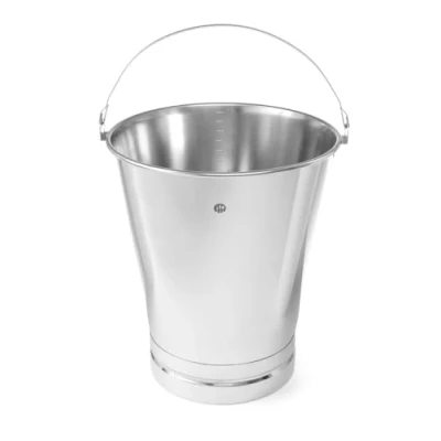 Abbildung von HENDI Eimer, mit verstärktem Boden, 15L, ø305x(H)330mm, Edelstahl