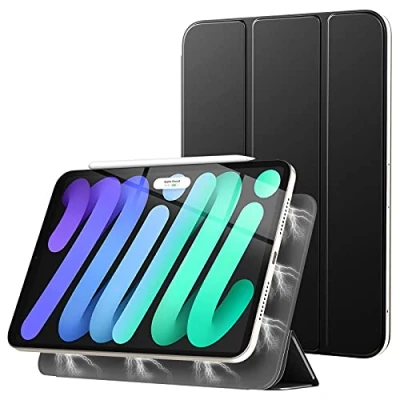 Abbildung von TiMOVO Hülle für iPad Mini 7 2024 (A17 Pro) / 6 2021, 7./6. Generation 8.3 Zoll, Schlank Magnetisch Schutzhülle mit Auto Schlaf/Aufwach, Trifold Mini, Schwarz