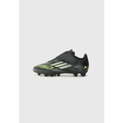 Abbildung von adidas Performance F50 CLUB Unisex Fußballschuh Nocken core black/iron metalcoloured/lucid lemon für Kinder, Größe: 28 Schuhe