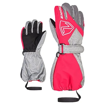 Abbildung von Ziener Unisex Baby Lauro Ski Handschuhe/Winter wasserdicht Lange Stulpe reflektierend, light mélange.neon pink, 116