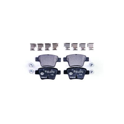 Abbildung von HELLA 8DB 355 011 821 Bremsbelagsatz nicht für Verschleißwarnanzeiger vorbereitet mit Bremssattelschrauben Zubehör PEUGEOT: 207 Hatchback, 307 SW