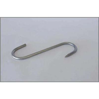 Abbildung von 10 Stück Fleischerhaken, S Haken, Räucherhaken, Edelstahl 6mm x 14cm,