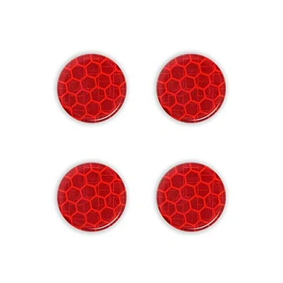 Abbildung von 4R Quattroerre.it 5464 Reflektierende 3D Aufkleber Diamond Refractive Stickers, Rot Kreise, 4 Stück Durchmesser 30 mm