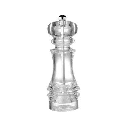 Abbildung von HENDI Salzmühle, Salzstreuer, Langlebiger Keramik Schleifmechanismus, Deckel lässt sich zum Nachfüllen leicht abnehmen, ABS und PMMA, ø63x(H)180mm, transparent