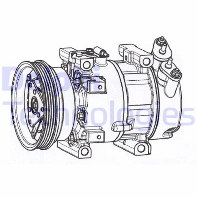 Abbildung von DELPHI CS20533 Kompressor 7V16 PAG 46 DACIA: Sandero I