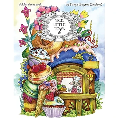 Abbildung von Nice Little Town: Adult Coloring Book (Stress Relieving Pages, for Relaxation)
