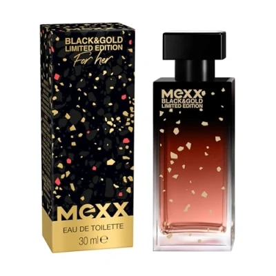 Abbildung von Mexx Black &amp; Gold Limited Edition Woman Eau de Toilette, sinnlich blumiger Damenduft, 30ml
