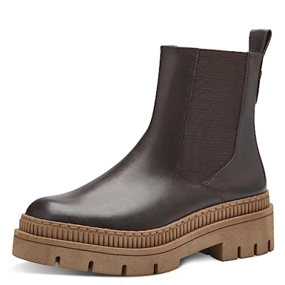 Abbildung von MARCO TOZZI Damen Chelsea Boots Vegan zum Schlupfen, Braun (Mocca/Nature), 39 EU