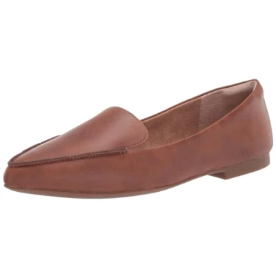 Abbildung von Amazon Essentials Damen Flacher Loafer, Kastanienbraun Kunstleder, 38 EU Weit