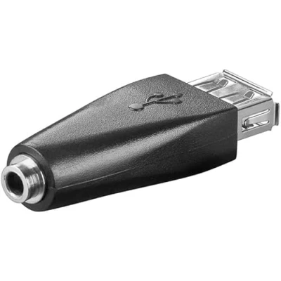 Abbildung von cablepelado Adapter USB weiblich auf Klinke schwarz