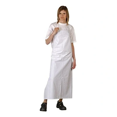 Abbildung von PVC Gummischürze weiß 90x120 cm Arbeitsschürze Schürze Metzgerschürze Bauschürze