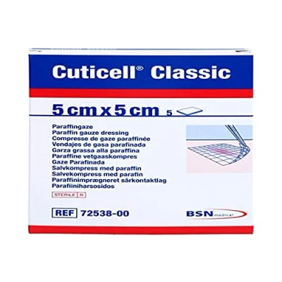 Abbildung von Cuticell 72538 00 7253800 Classic Mullkompressen 5 cm x (5 Stück)