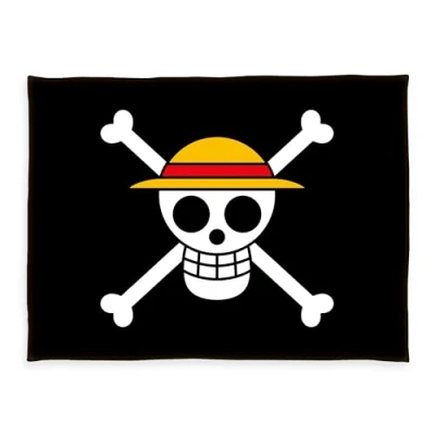 Abbildung von Herding Wellsoft Flauschdecke One Piece, Totenkopf Design, 150 x 200 cm, Polyester