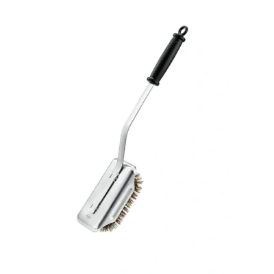 Abbildung von RÖSLE Barbecue Reinigungsbürste SlideX, Hochwertige Grillbürste mit langem Stiel und Kunststoffgriff, wechselbare Borsten, Messing, Länge: 47,5 cm Breite: 8,4 Höhe: 8,5