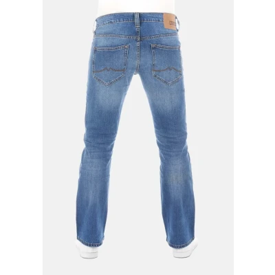 Abbildung von MUSTANG Herren Jeans Hose Oregon Bootcut Männer Jeanshose Denim Stretch Baumwolle Blau Schwarz W30 W31 W32 W33 W34 W36 W38 W40, Größe:W 33 L 34, Farbe:Medium Blue (682)