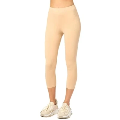 Abbildung von Merry Style Damen 3/4 Leggings Capri Sportleggings MS10 199 (Nude,XXL)
