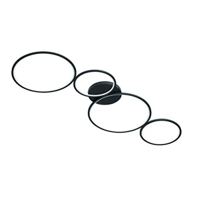 Abbildung von Trio Leuchten LED Deckenleuchte Rondo 622610432, Metall Schwarz matt, inkl. 37 Watt LED, Switch Dimmer