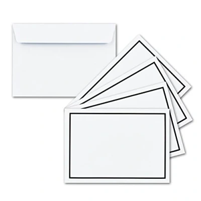 Abbildung von 100x Trauer Brief Umschläge DIN C6 mit schwarzem Rahmen 114 x 162 mm Haftklebung ohne Fenster Rand in Schwarz TrauerPapiere by GUSTAV NEUSER