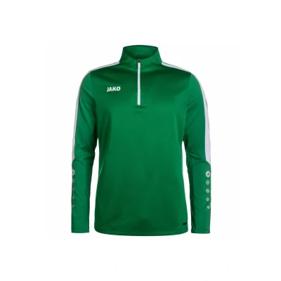 Abbildung von JAKO Power ZIP Langarmshirt, Herren, Größe: Medium, Sportgrün