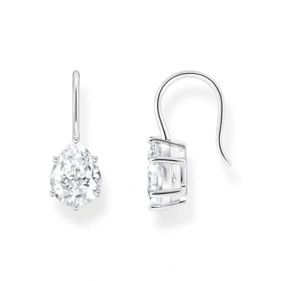 Abbildung von Thomas Sabo Ohrhänger mit weißem Zirkonia Tropfen 925 Sterlingsilber H2290 051 14