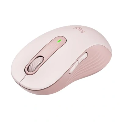 Abbildung von Logitech Signature M650 L Kabellose Maus für große Hände, Leise Klicks, Anpassbare Seitentasten, Bluetooth, Kompatibilität mit mehreren Geräten Rosa